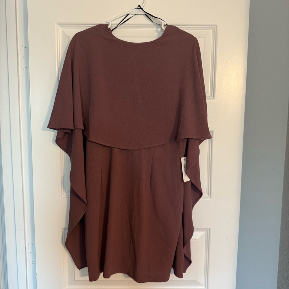 Mauve cape dress